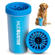MudBuster Large Dog Paw Cleaner, Blue, Fits 2.5"-3.5" Wide Paws, Gentle Silicone Bristles for Quick, Easy Cleaning